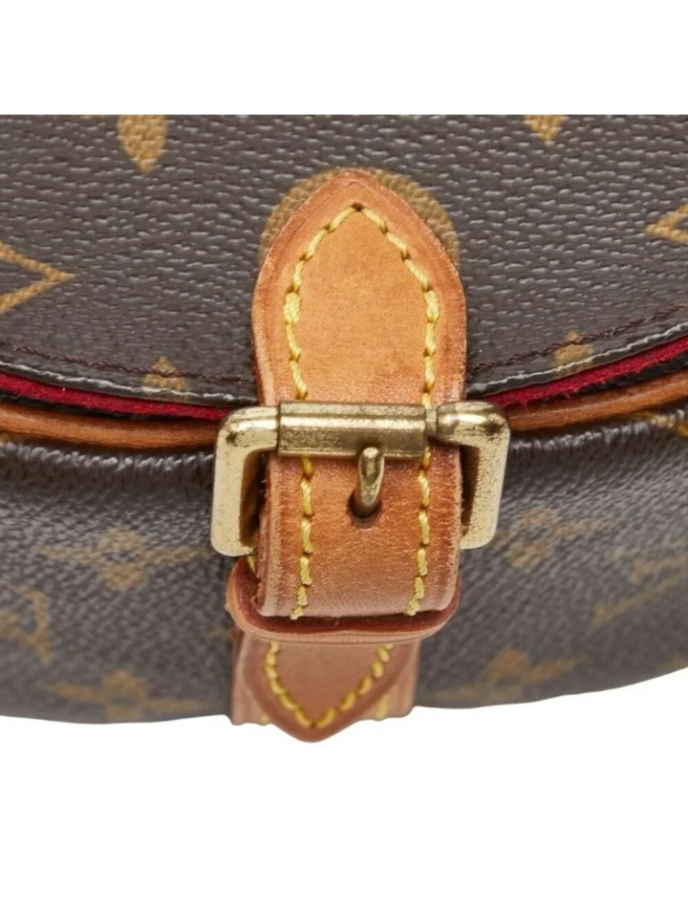 Louis Vuitton Monogram Tambourine Crossbody Shoulder Bag Brown Leather